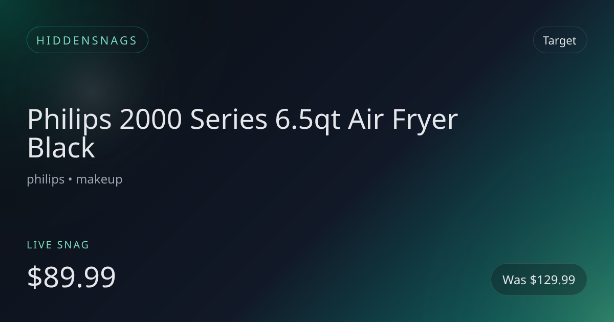 Philips 2000 Series 6.5qt Air Fryer Black