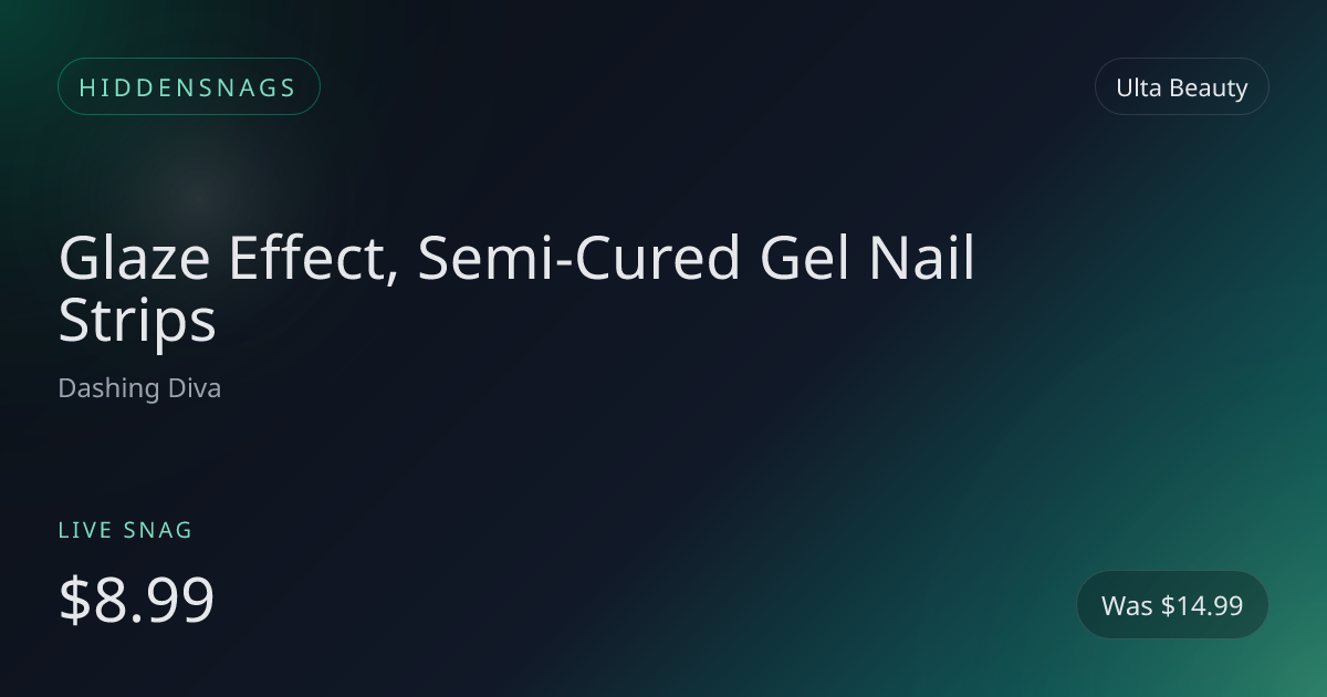 Glaze Effect, Semi-Cured Gel Nail Strips