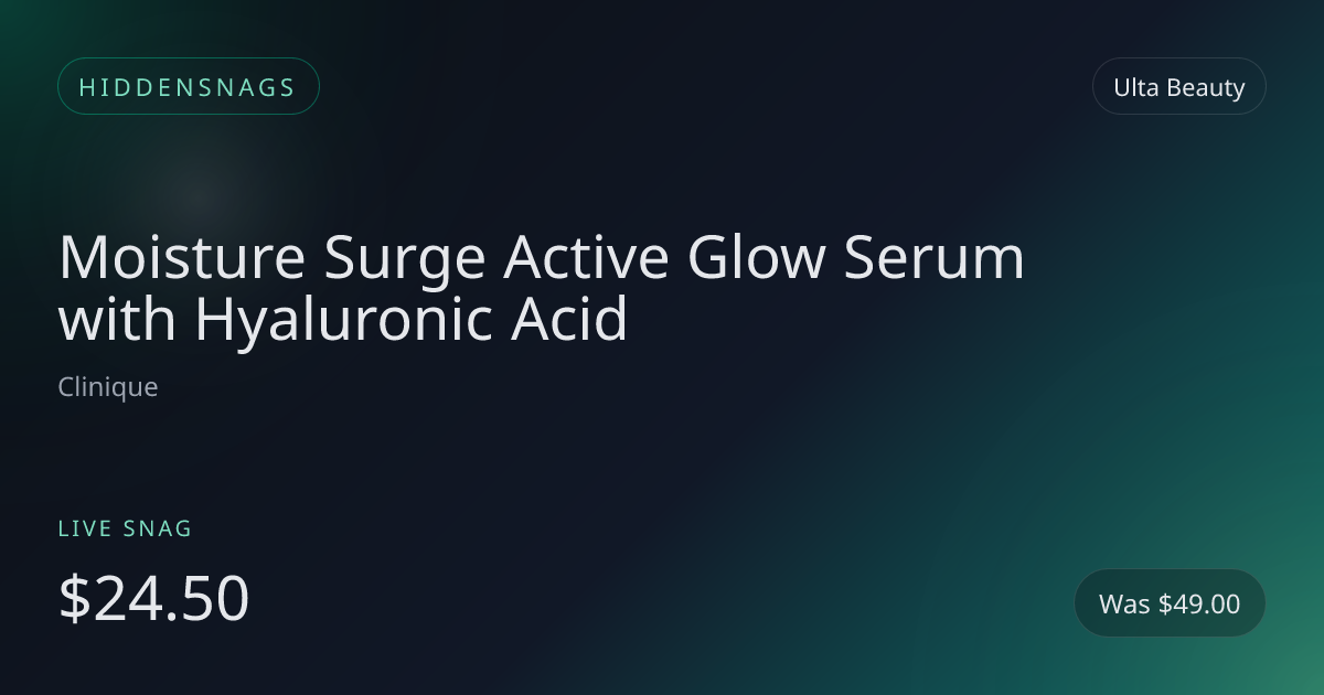 Moisture Surge Active Glow Serum with Hyaluronic Acid
