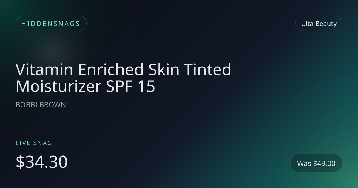 Vitamin Enriched Skin Tinted Moisturizer SPF 15