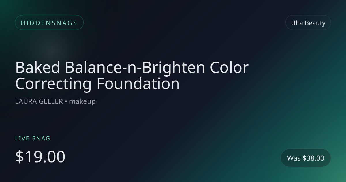 Baked Balance-n-Brighten Color Correcting Foundation