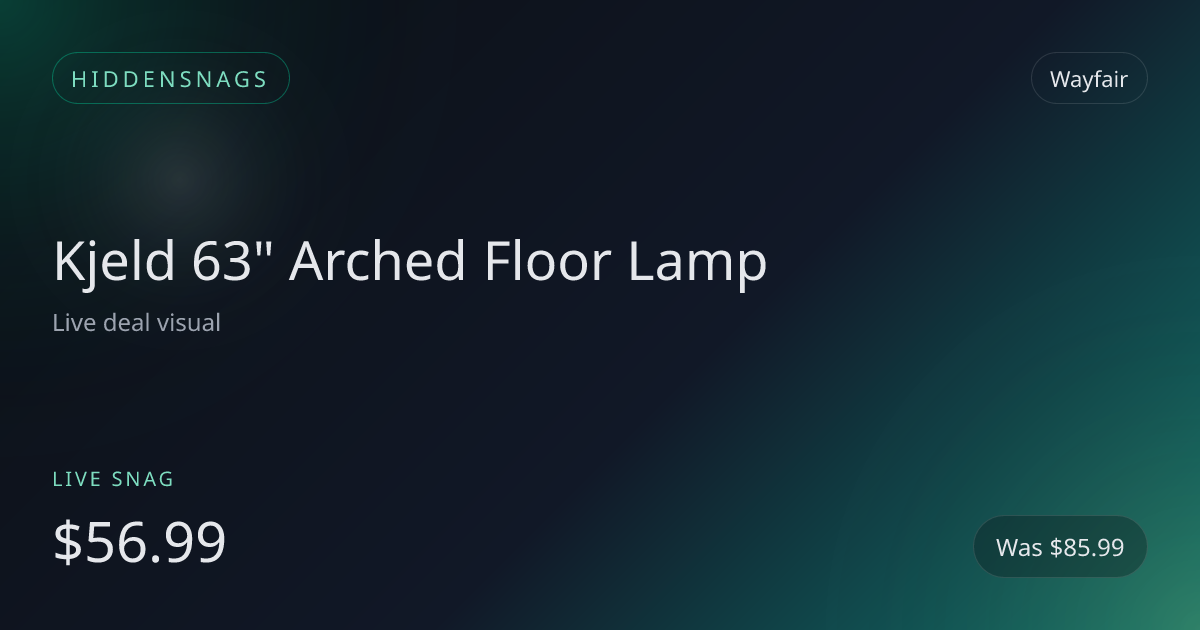 Kjeld 63" Arched Floor Lamp