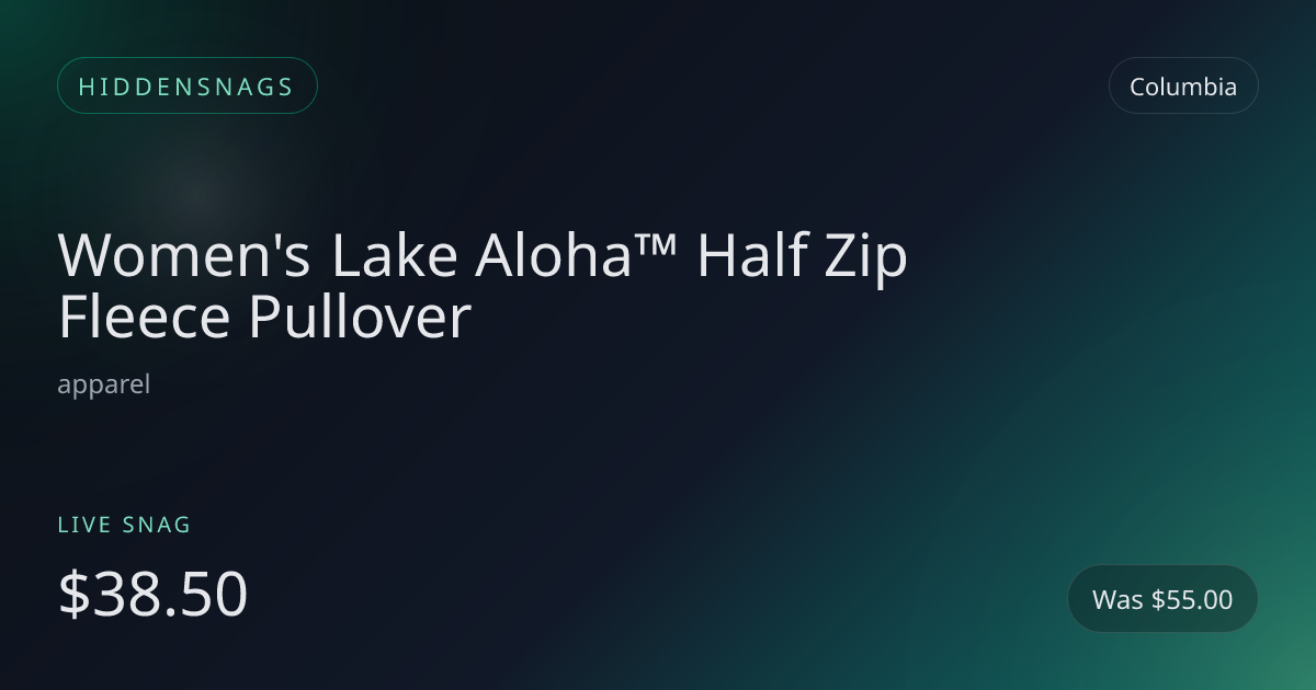 Women's Lake Aloha™ Half Zip Fleece Pullover