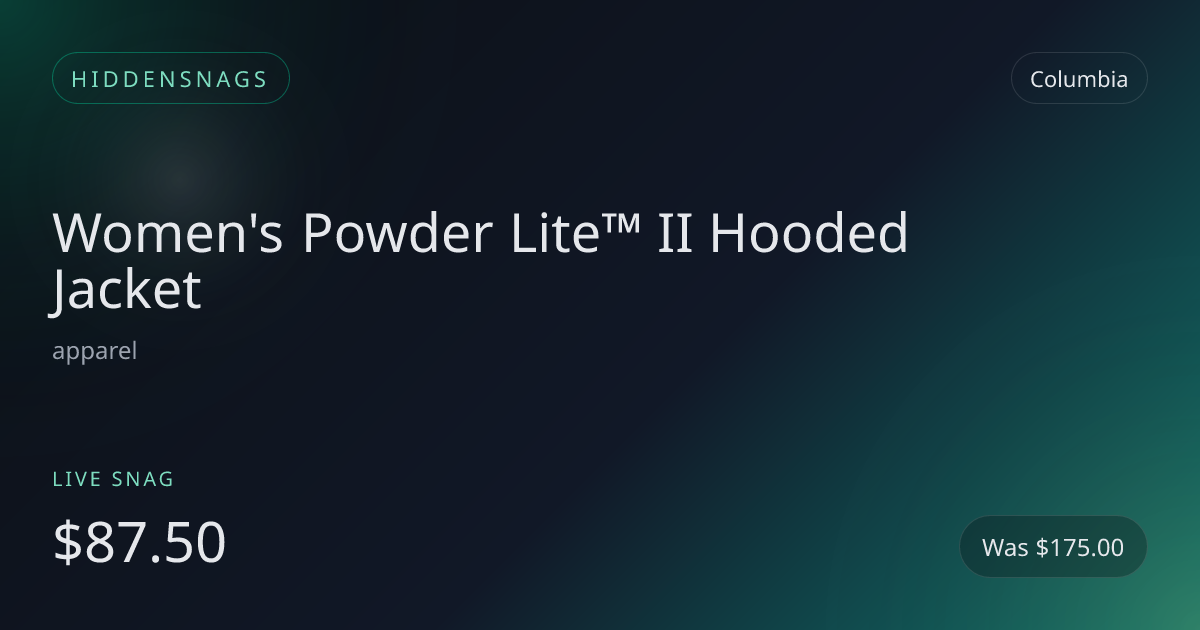 Women's Powder Lite™ II Hooded Jacket