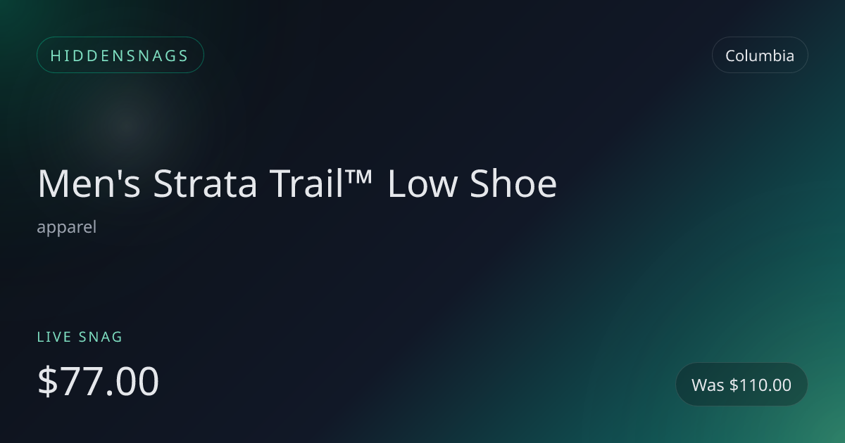 Men's Strata Trail™ Low Shoe