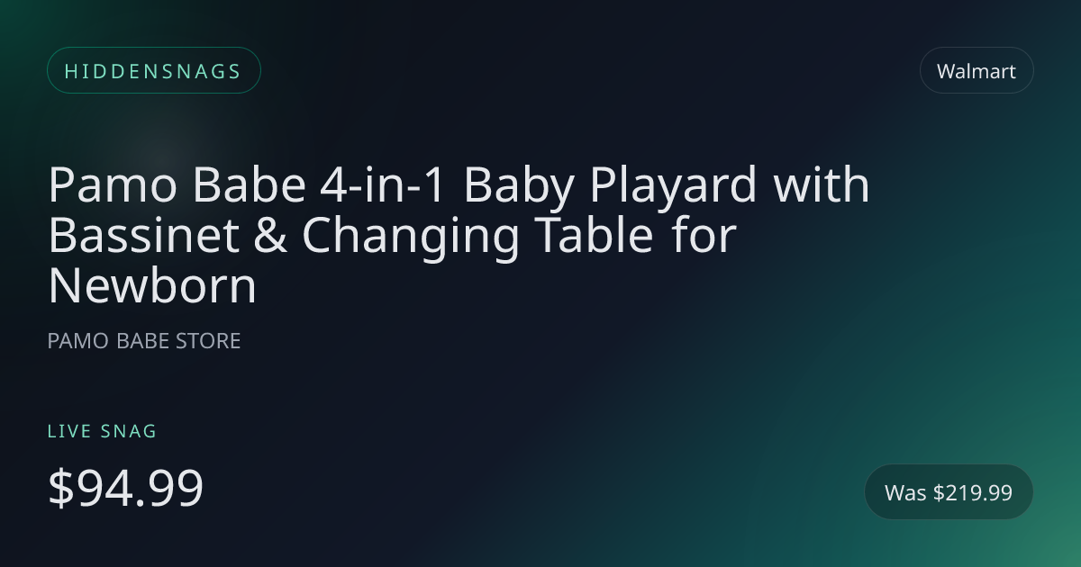 Pamo Babe 4-in-1 Baby Playard with Bassinet & Changing Table for Newborn