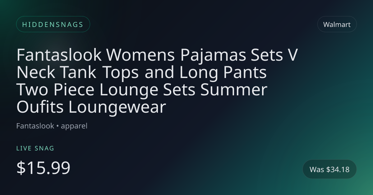 Fantaslook Womens Pajamas Sets V Neck Tank Tops and Long Pants Two Piece Lounge Sets Summer Oufits Loungewear