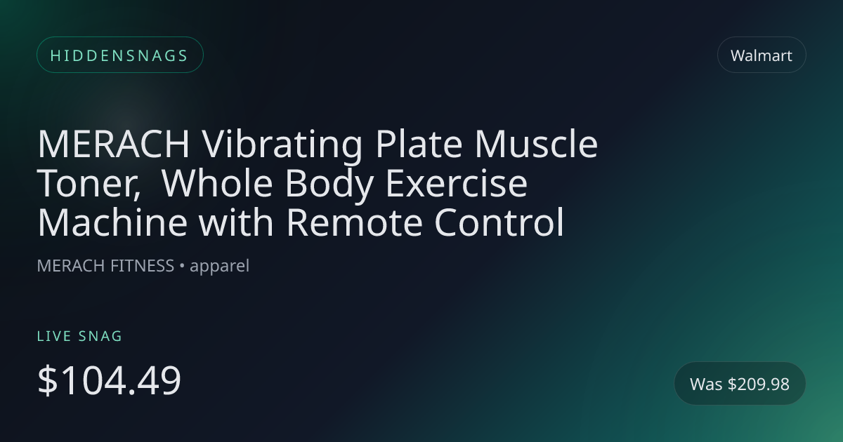 MERACH Vibrating Plate Muscle Toner, Whole Body Exercise Machine with Remote Control