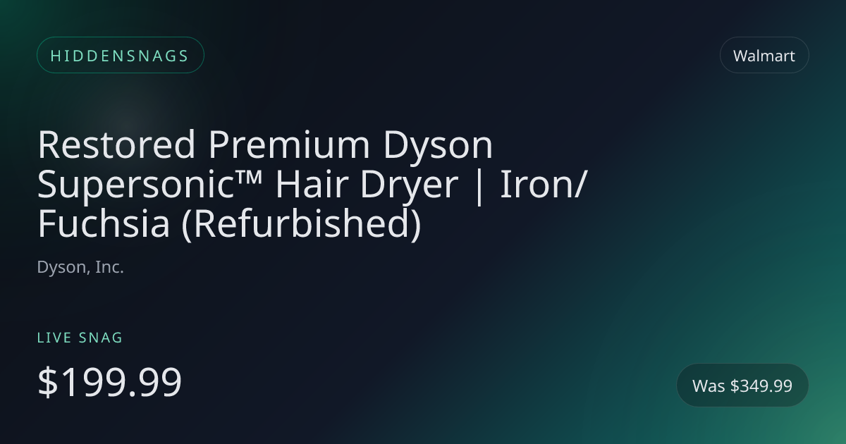 Restored Premium Dyson Supersonic™ Hair Dryer | Iron/Fuchsia (Refurbished)