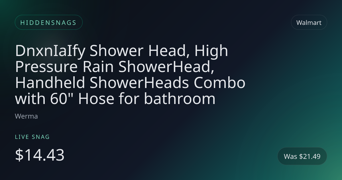 DnxnIaIfy Shower Head, High Pressure Rain ShowerHead, Handheld ShowerHeads Combo with 60" Hose for bathroom