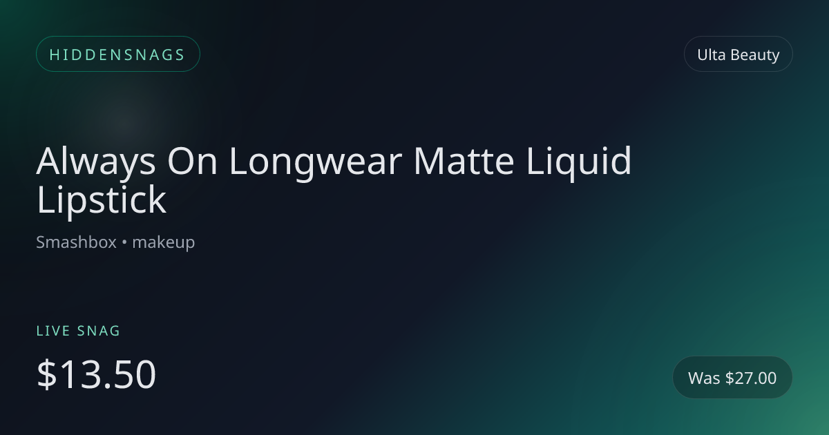 Always On Longwear Matte Liquid Lipstick