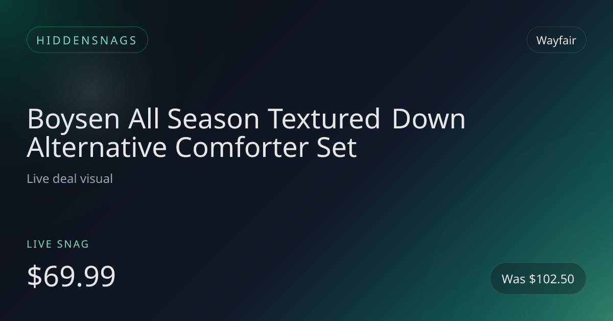 Boysen All Season Textured Down Alternative Comforter Set