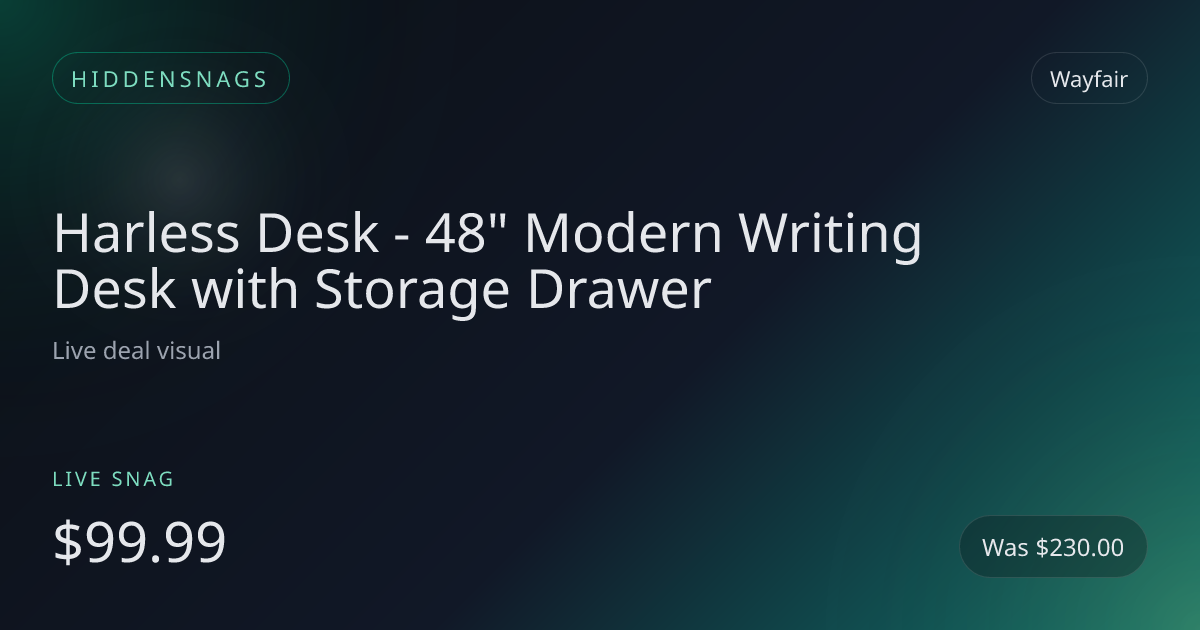 Harless Desk - 48" Modern Writing Desk with Storage Drawer