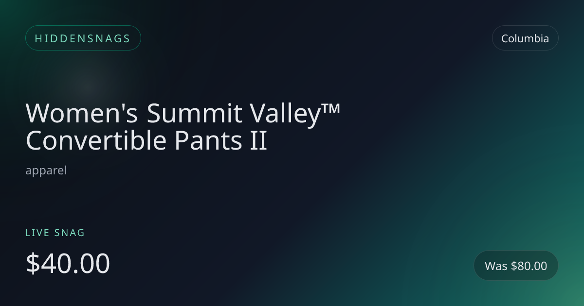Women's Summit Valley™ Convertible Pants II