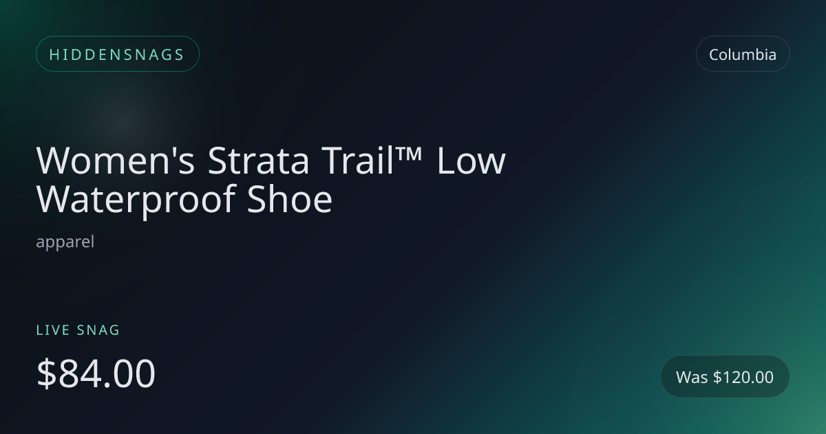 Women's Strata Trail™ Low Waterproof Shoe