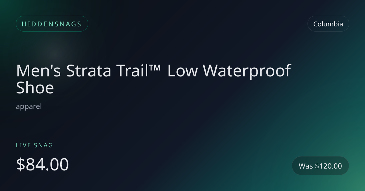 Men's Strata Trail™ Low Waterproof Shoe